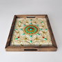 Aberto Design REF003 Bandeja de Madera Maciza Multicolor con Impresión UV de 48 x 38 cm
